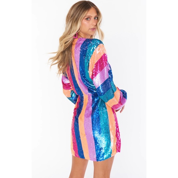 SMYM | Sequin Stripe Dress. - Picture 9 of 12